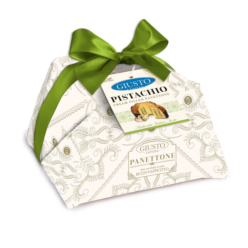 Giusto Sapore Authentic Italian Panettone Filled with Pistachio Cream - New and Imported from Italy, Family Owned - 28.21 oz - Image 1